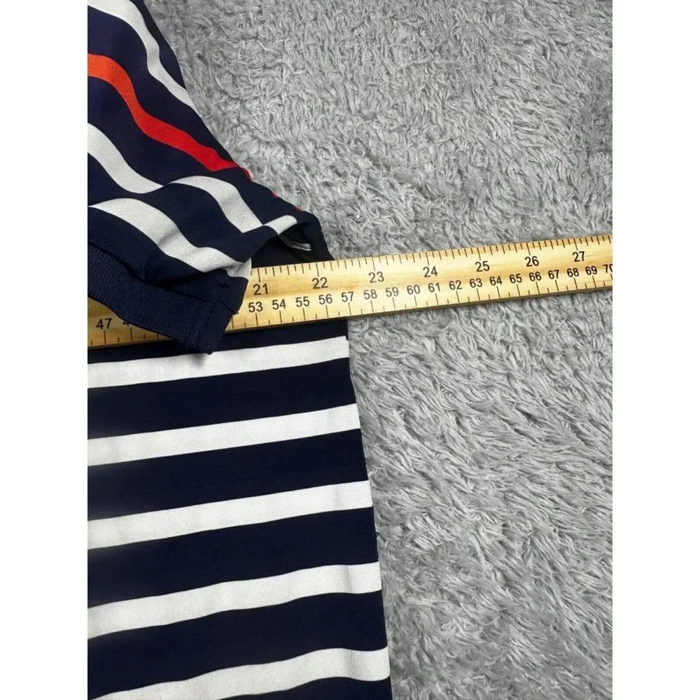 RLX Ralph Lauren Polo Shirt Mens‎ Blue White Striped Performance Stretch